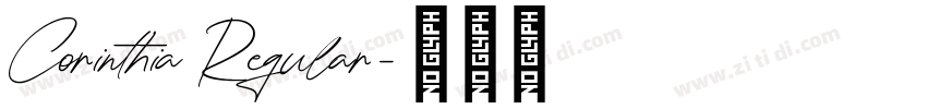 Corinthia Regular字体转换